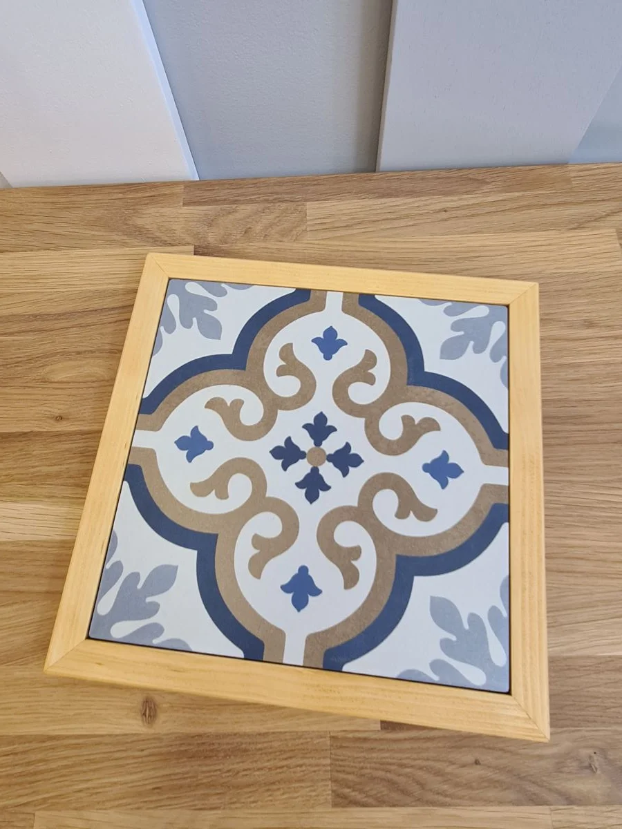 Dessous de Plat en Bois et Carreau Royal - Fait main - Made in France - Art de la table