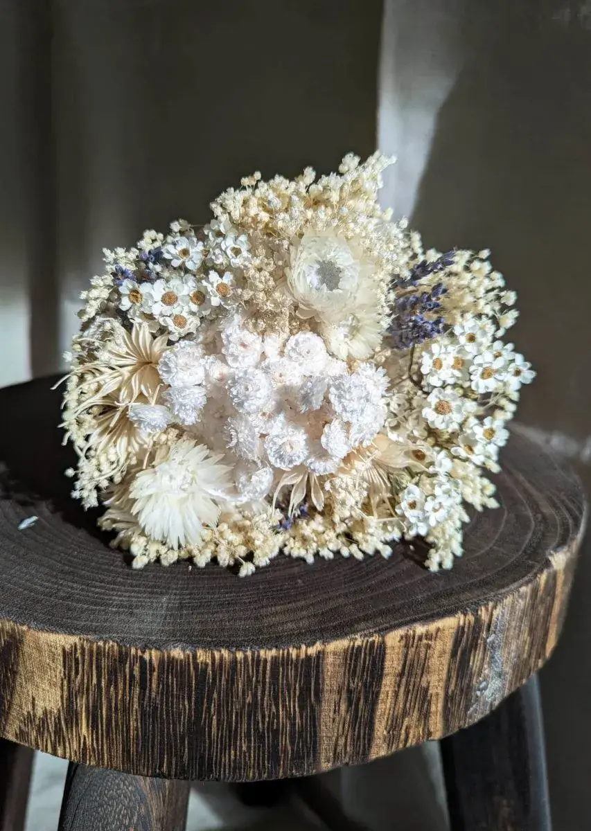 Miniature : CRISPY | Bouquet de fleurs séchées aux allures champêtres - Fait main - Made in France - Déco maison