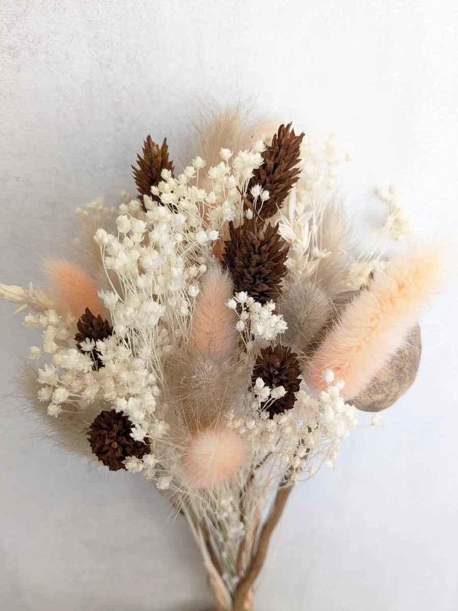 Trois Petits Bouquets de Fleurs Séchées – Élégance Naturelle pour Votre Table - Fait main - Made in France