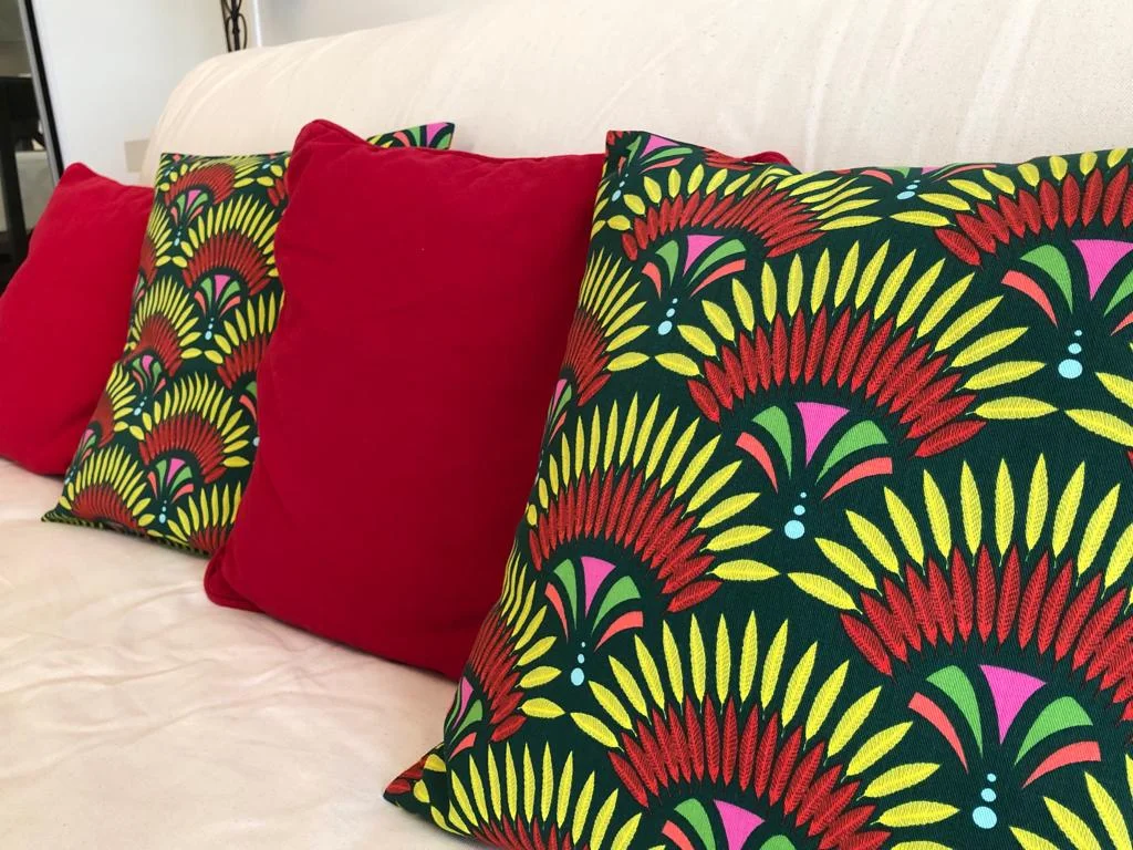 Housses de coussin - "Punchy Palme" - Petite décoration - Fait main - Made in France