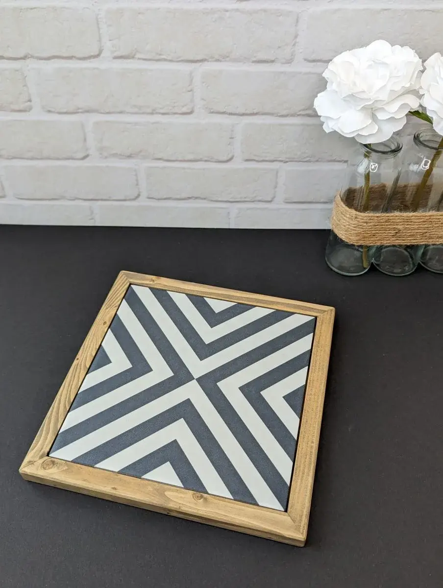Miniature : Dessous de plat - Motif X - Decorations cuisine - Art de la table - Deco bois - Wood art