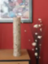 Grand vase sculpture en grès mêlés – Pièce artisanale Wabi-Sabi 58 cm - Fait main