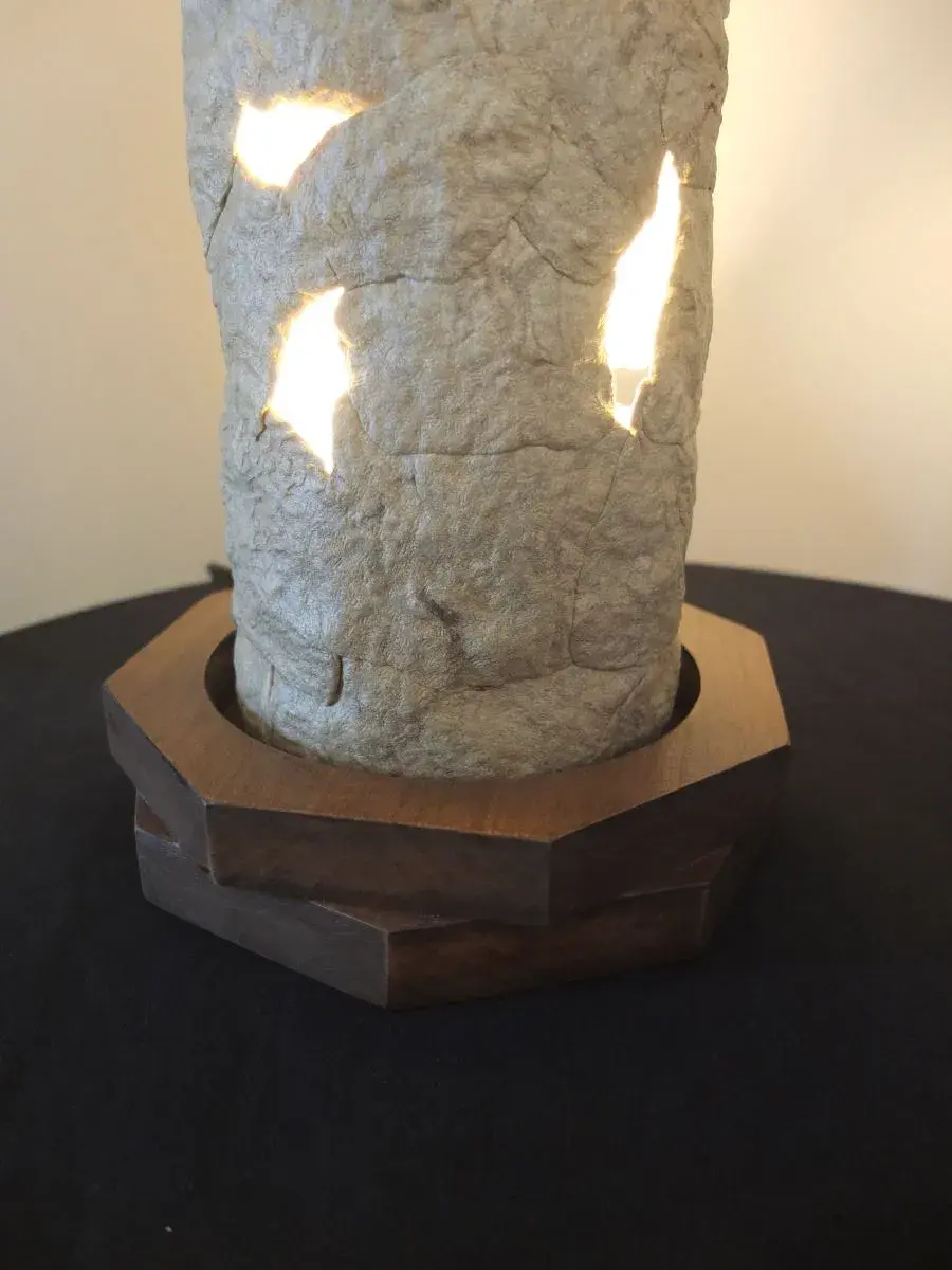 Thumbnail: Grand Luminaire en Grès mêlés & nuances de beige - Décoration Artisanale - Fait main - Art céramique