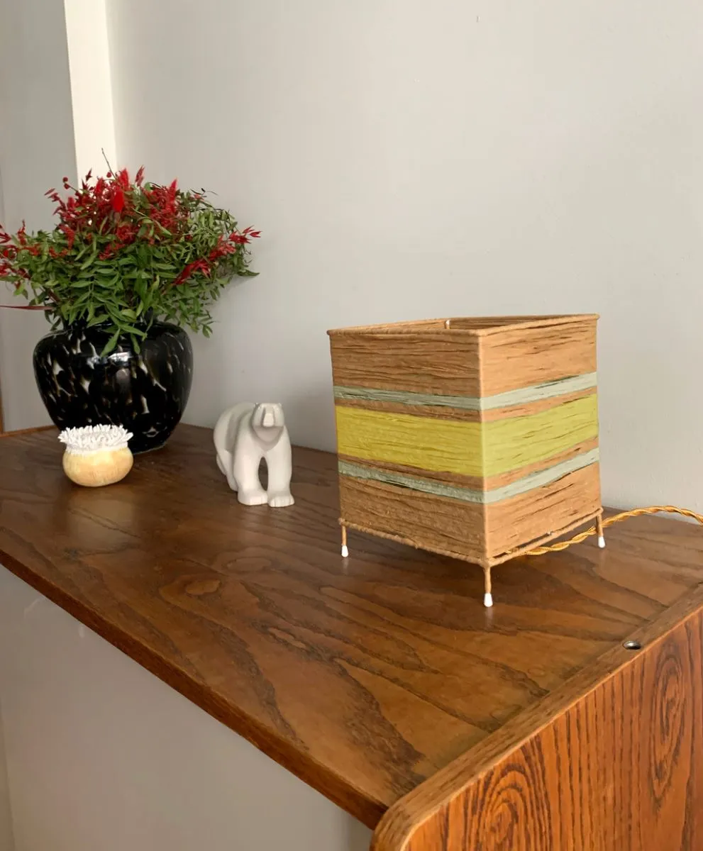 Lampe de chevet en rotin - Petite lampe de table - Luminaire en rotin - Fait main - Made in France - Décoration intérieur