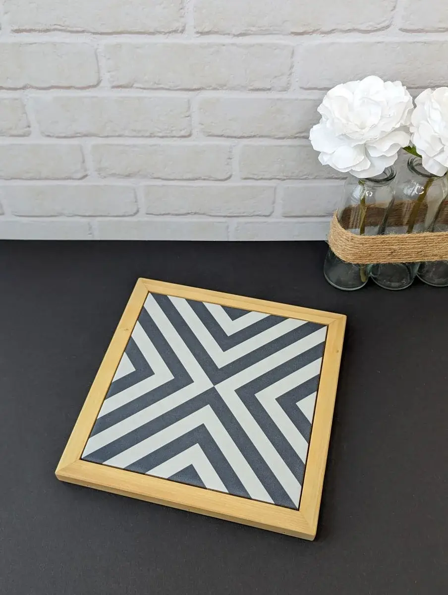 Miniature : Dessous de plat - Motif X - Decorations cuisine - Art de la table - Deco bois - Made in France