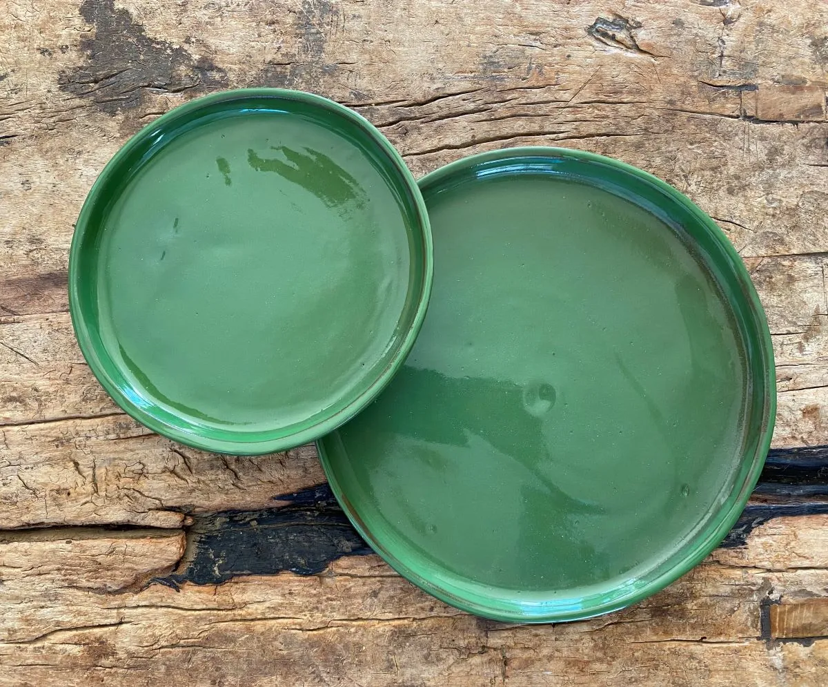 Assiette plate en céramique La Paz – Élégance artisanale du Mexique - Fait main
