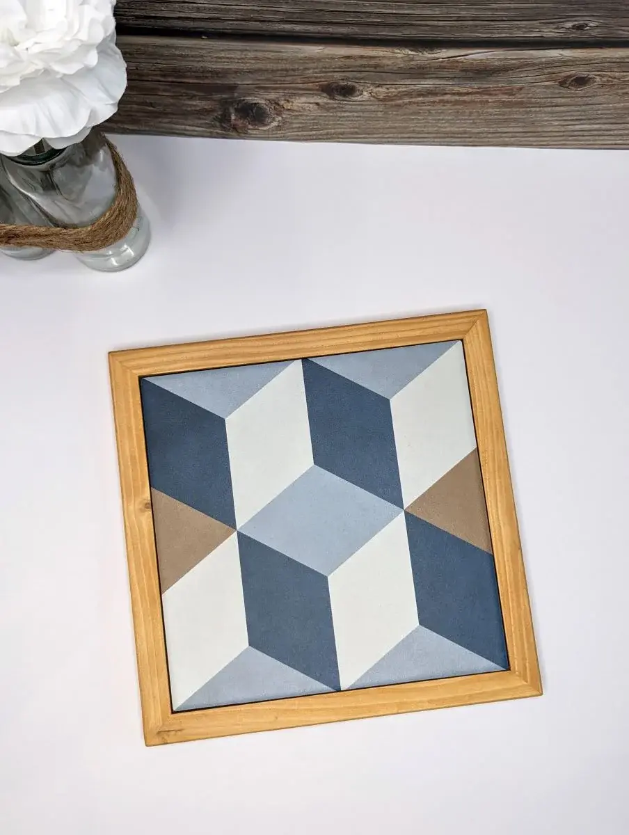 Miniature : Dessous de plat contour bois huilé  - Deco table - Deco cuisine - Art de la table - Motifs geometrique