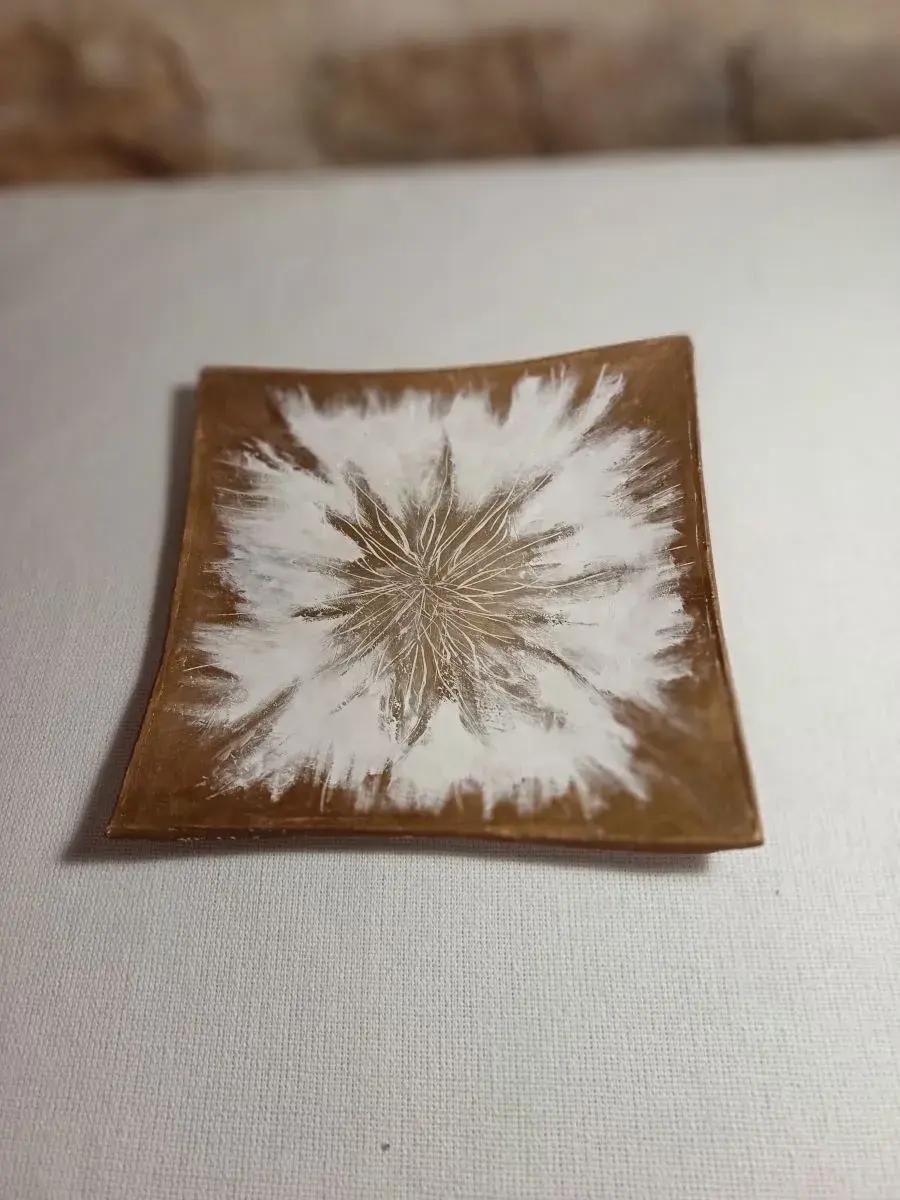 Miniature : SPIRIT – Vide-poche et coupelle en faïence blanc et or | Pièces artisanales - Fait main - Idées décos