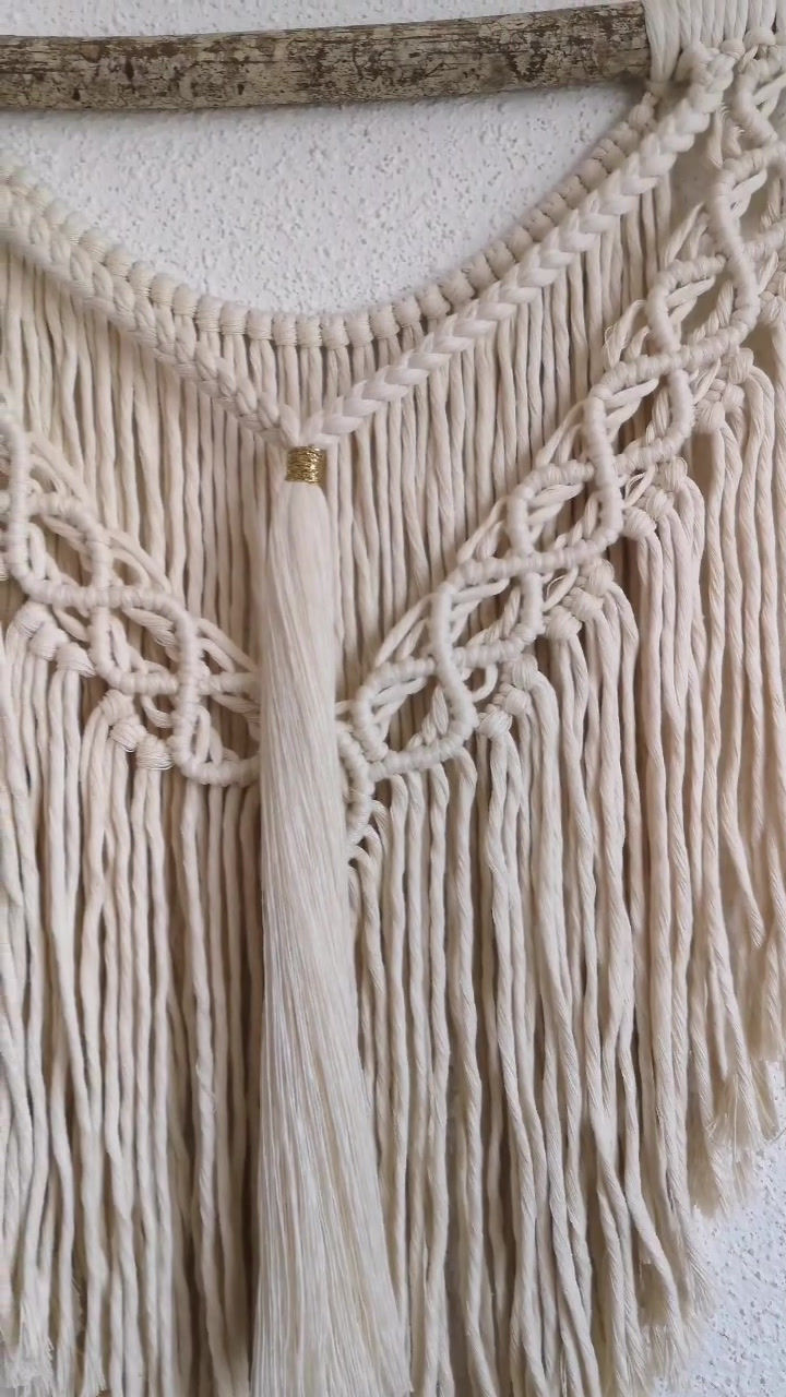 Miniature : Déco Murale Macramé et Bois Naturel : Style Authentique - Déco bohème - Déco maison - Déco chambre