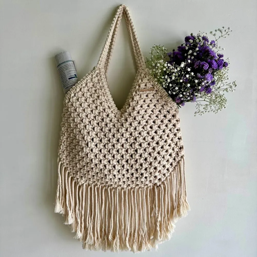 Sac à Main en Macramé : La Bohème - Décoration intérieur artisanale