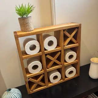 Rangement poétique en bois – L’étagère Morpion, entre jeu et artisanat - Fait main - Made in France