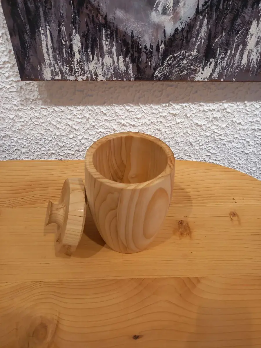 Thumbnail: Pot en Bois de Noyer – Élégance Artisanale pour Votre Café - Fait main - Made in France - Made in Lyon