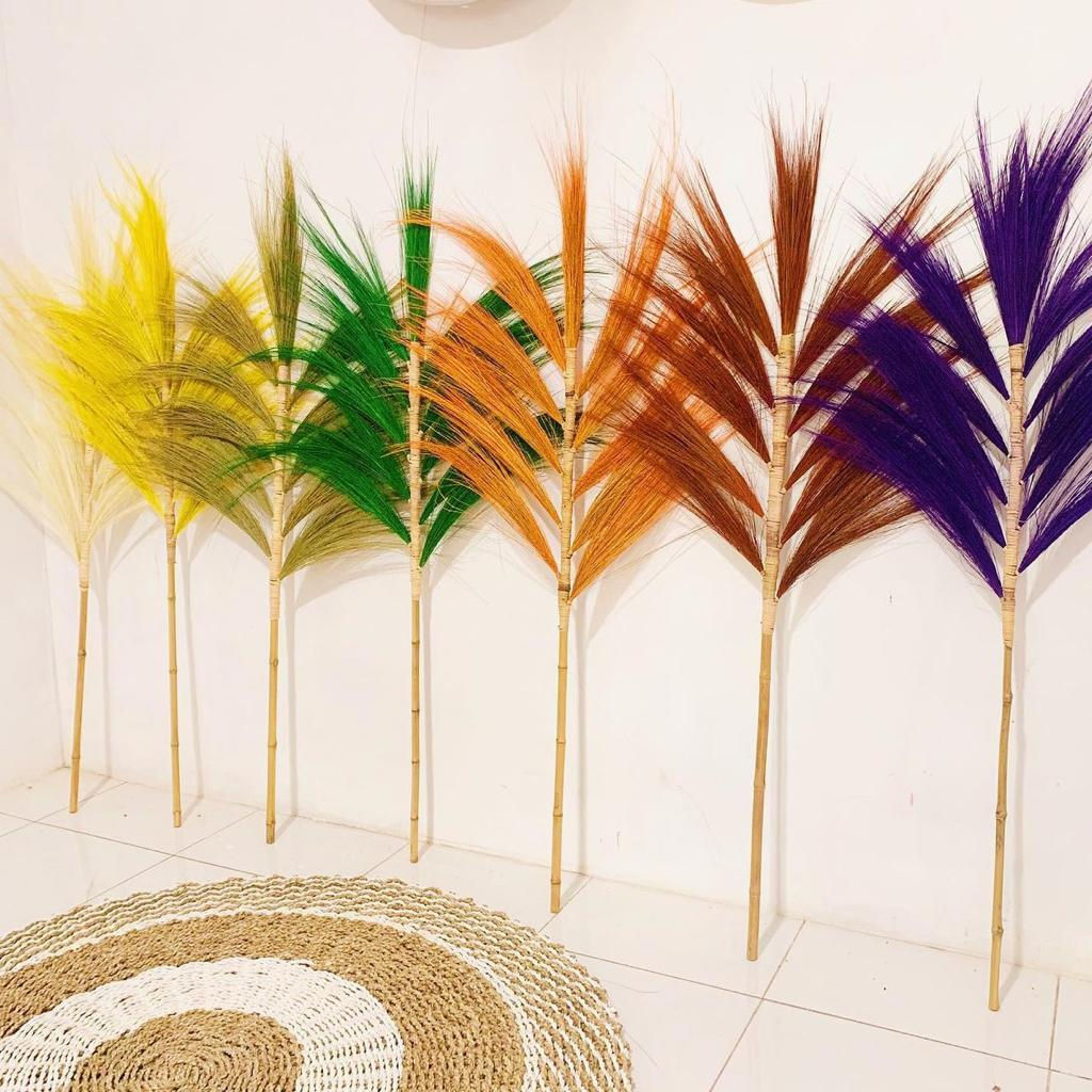 Tige de Décoration « Dili » coloré - Fleurs séchées d’Asie - Ambiance bohème - Décoration d’intérieur - Décoration de Salon