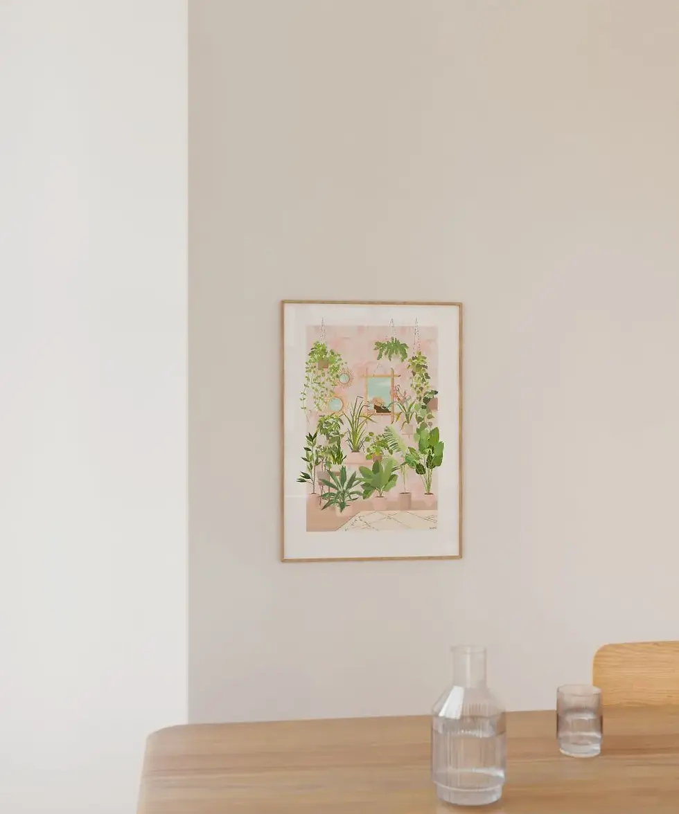 Miniature : Illustration In the Mirror - Inspiration poétique et mystérieuse - Fait main - Made in France - Déco chambre