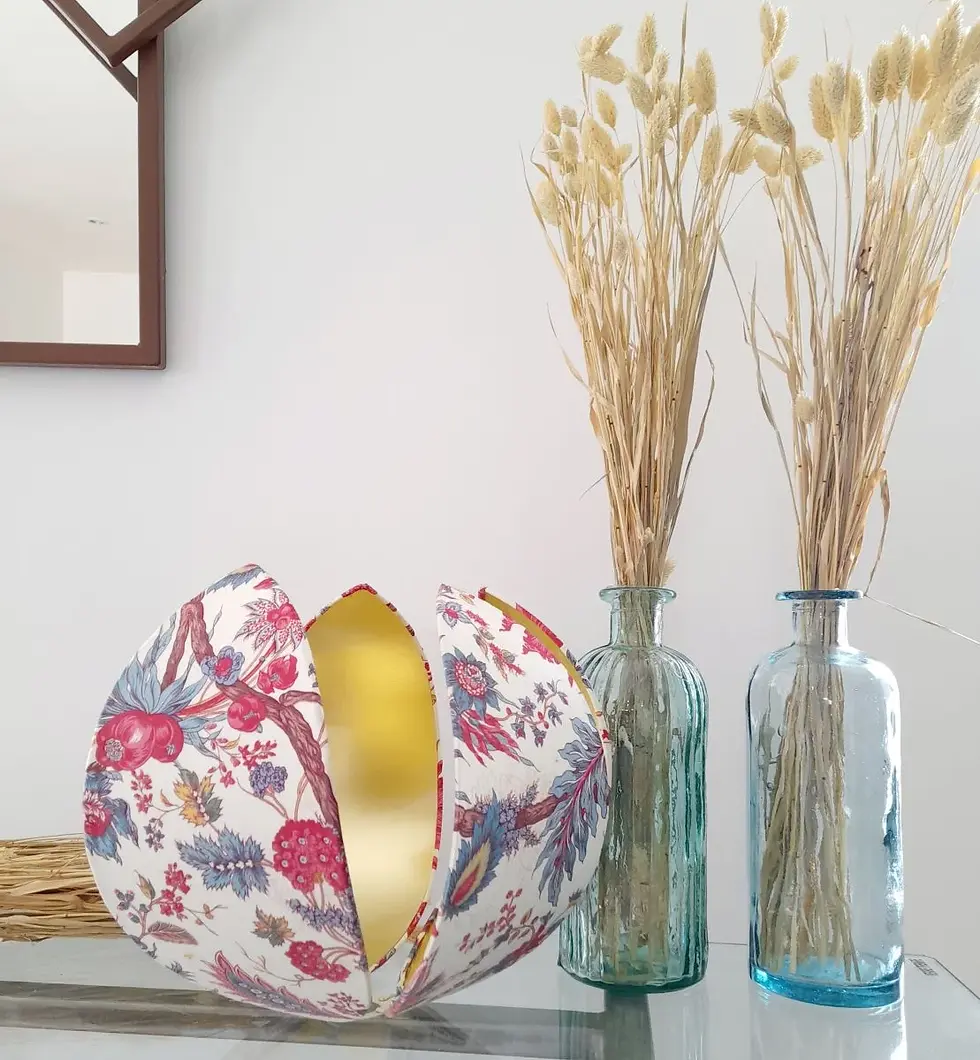 Miniature : Abat-jour motif fleurs
