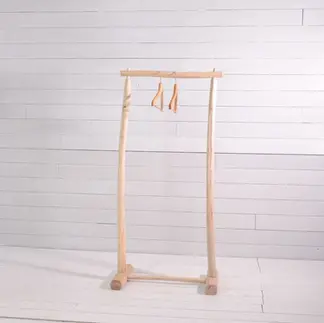Portant à vêtements en bois large - Fait main - Made in France - Wood art