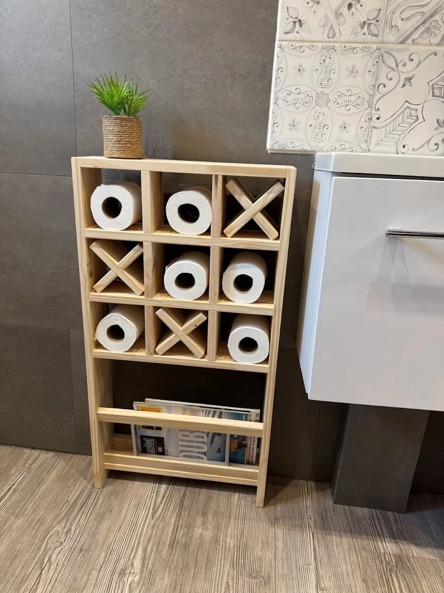 Étagère Morpion avec porte-revues – L’artisanat utile pour vos moments de pause - Fait main - Made in France