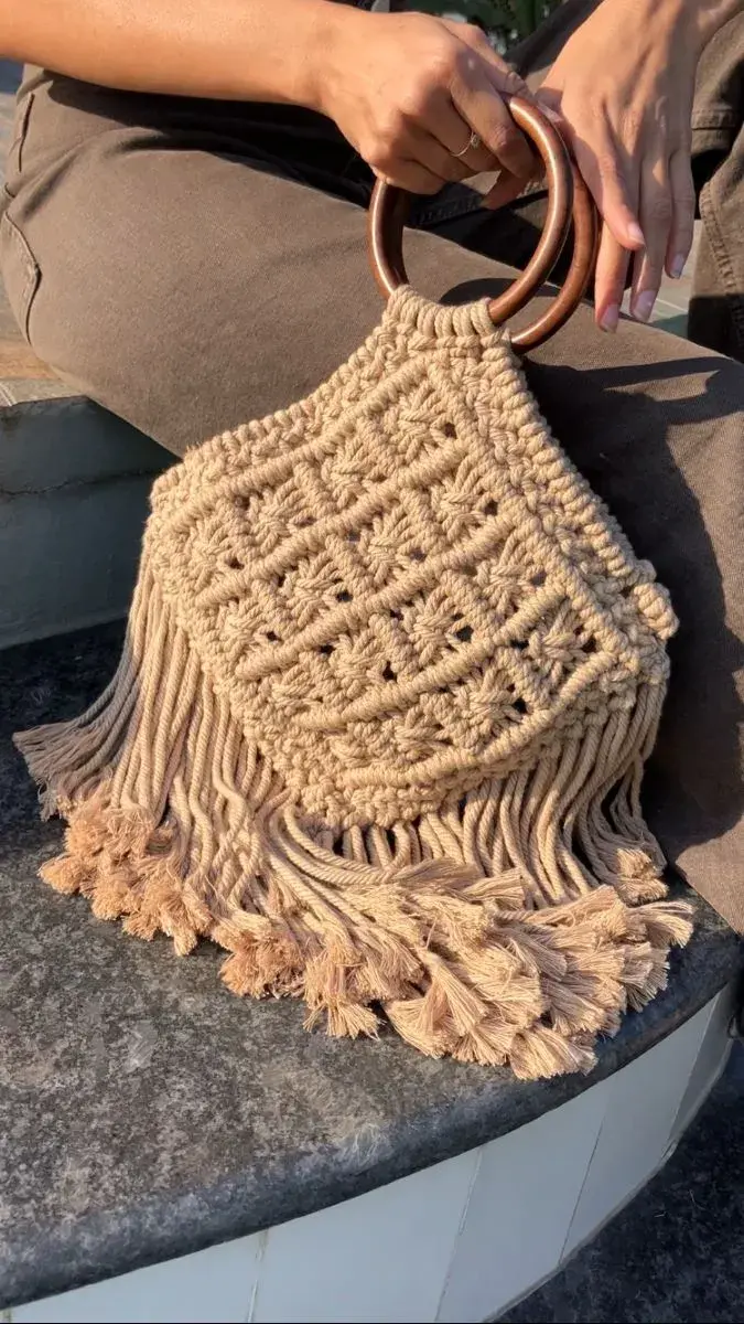 Sacs à Main en Macramé Heer : Alliez Élégance et Artisanat - Petit sac - Mode bohème - Fait main - Pour femme