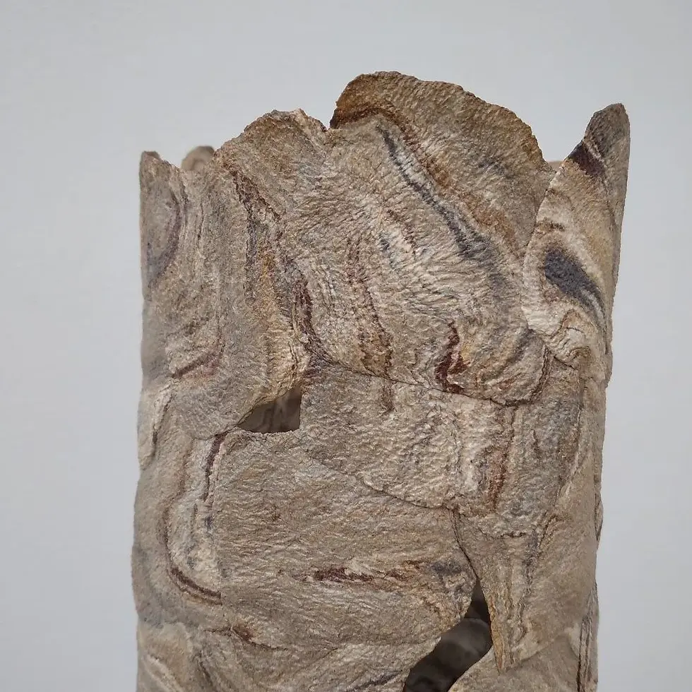 Thumbnail: Grand vase sculpture en grès mêlés – Pièce artisanale élancée de 58,5 cm - Fait main - Idées déco