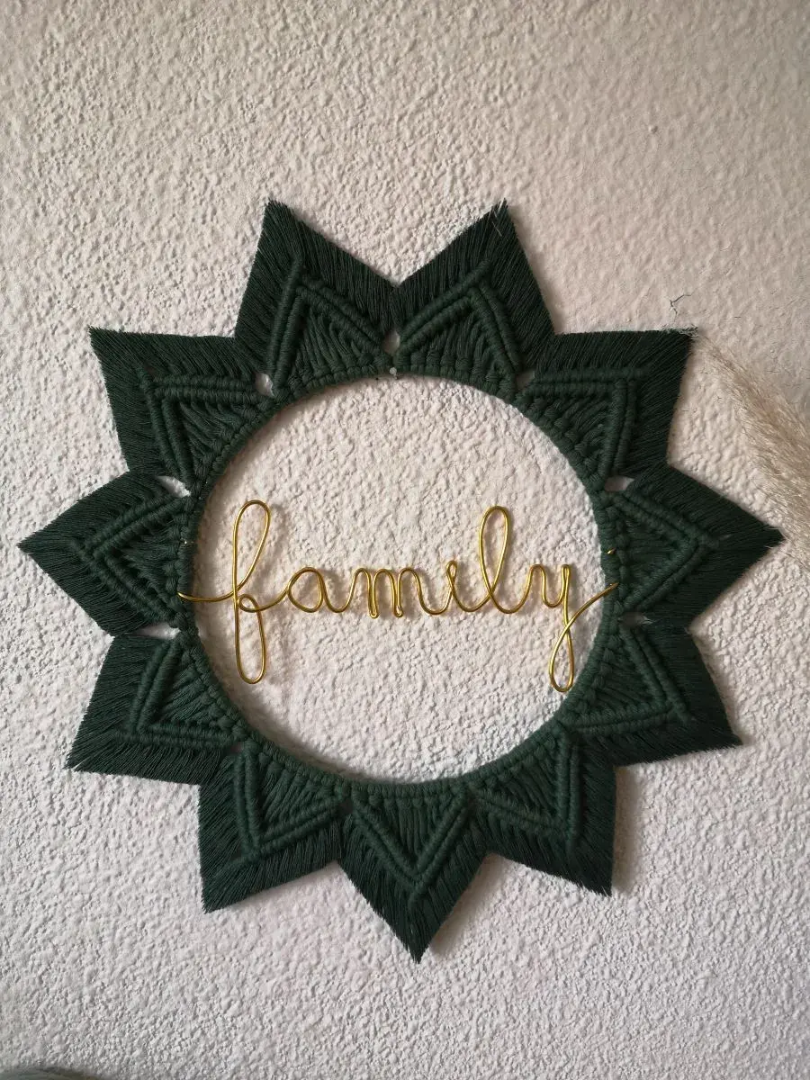 Miniature : Décoration Murale en Macramé - Cercles Tissés à la Main - Suspension murale en macramé - Déco maison - Déco chambre