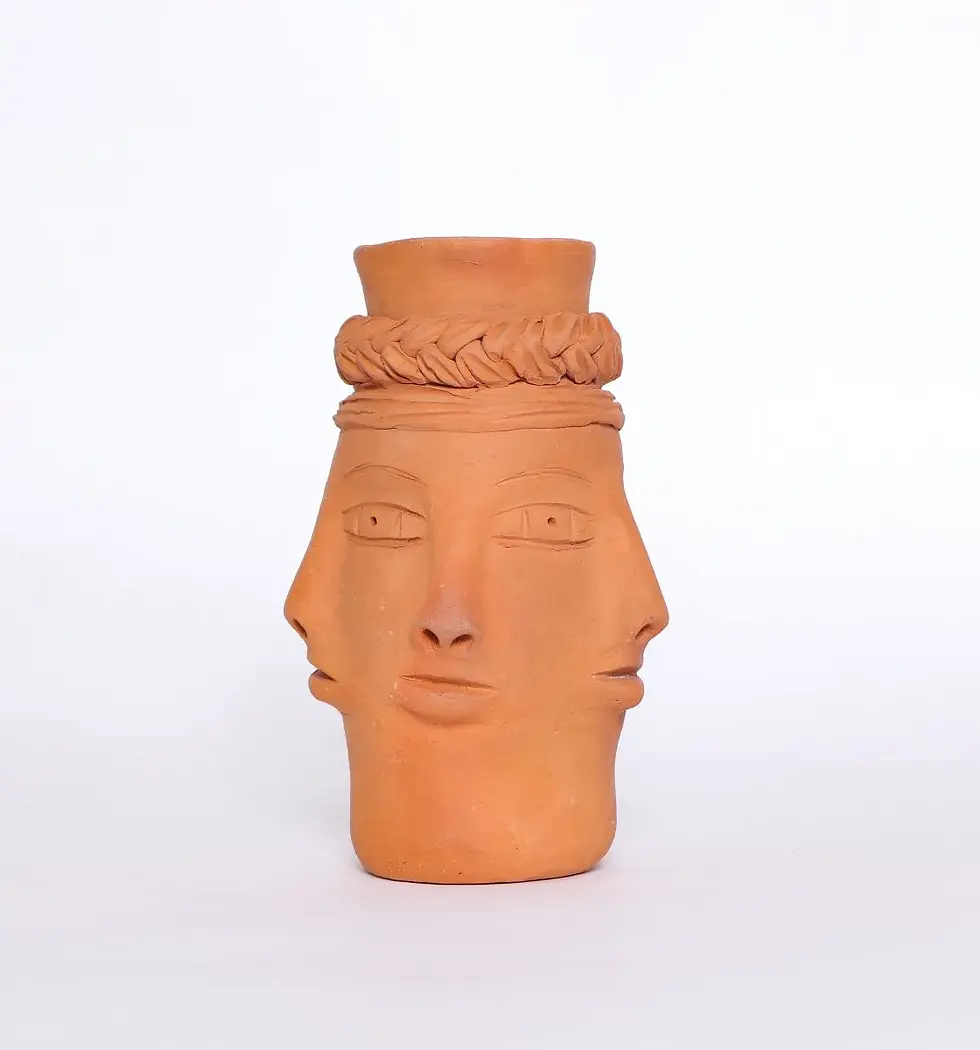 Thumbnail: Vase Don José – Une œuvre d’art en terre cuite - Fait main - Made in Mexico - Idées cadeaux