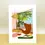 Thumbnail: Illustration Afternoon View - Inspiration mid-century moderne - Fait main - Made in France - Idées déco