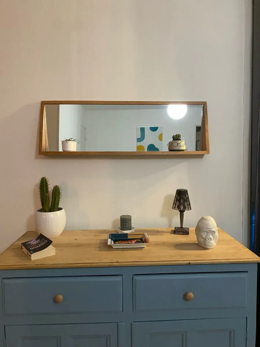 Grand Miroir - Déco salle de bain - Miroir décoratif - Décuration murale en bois - Mobilier en bois - Idées de cadeaux