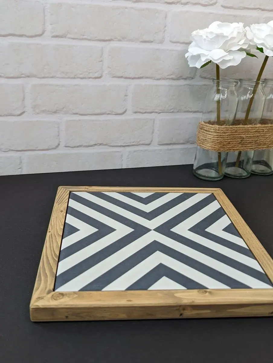 Miniature : Dessous de plat - Motif X - Decorations cuisine - Art de la table - Deco bois - Deco original
