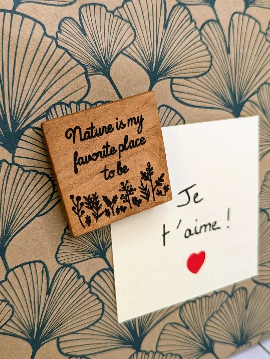 Magnet en bois - Deco bois - Deco Murale - Deco Frigo - Wood art - Love message