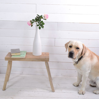 Tabouret en bois rustique - Fait main - Made in France - Décoration bohème