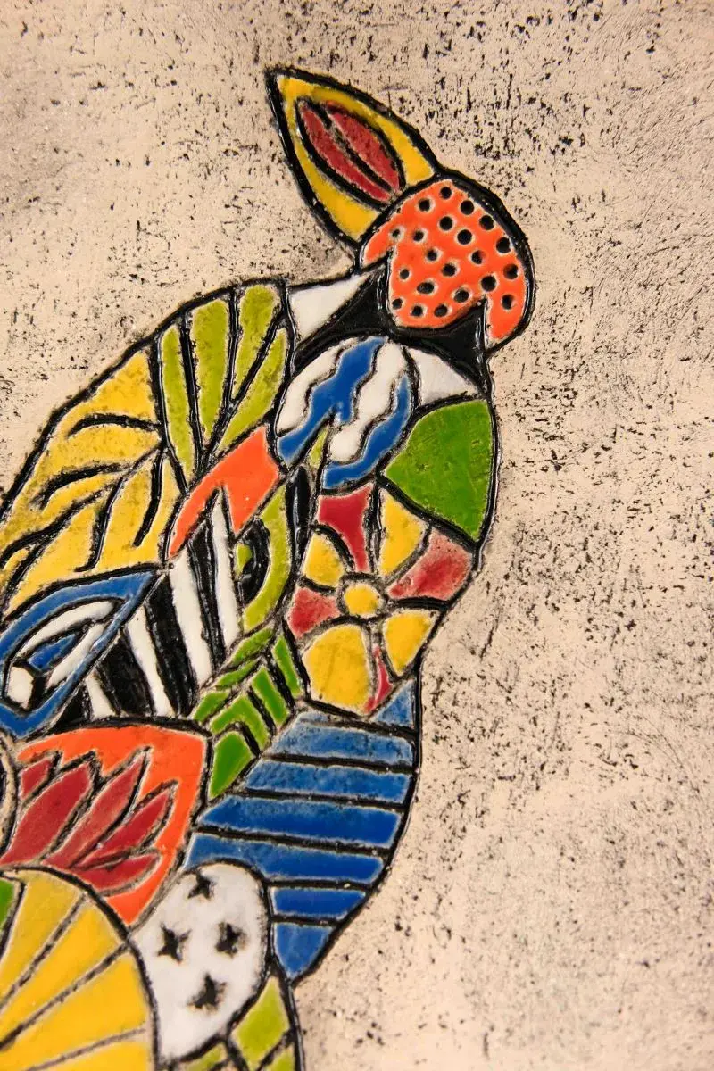 Thumbnail: Vide-poche artisanal en faïence multicolore – Collection 6K | Gravée et émaillée - Fait main - Idées cadeaux