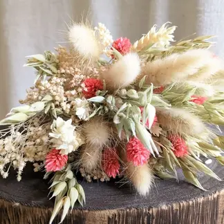 Bouquet de Fleurs Séchées aux Teintes Fraîches et Naturelles - Fait main - Made in France - Décoration intérieur