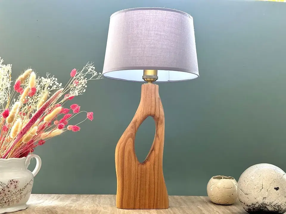 Lampe en bois - Lampe de table - Déco salon - Déco chambre - Décoration intérieur - Fait main - Made in France