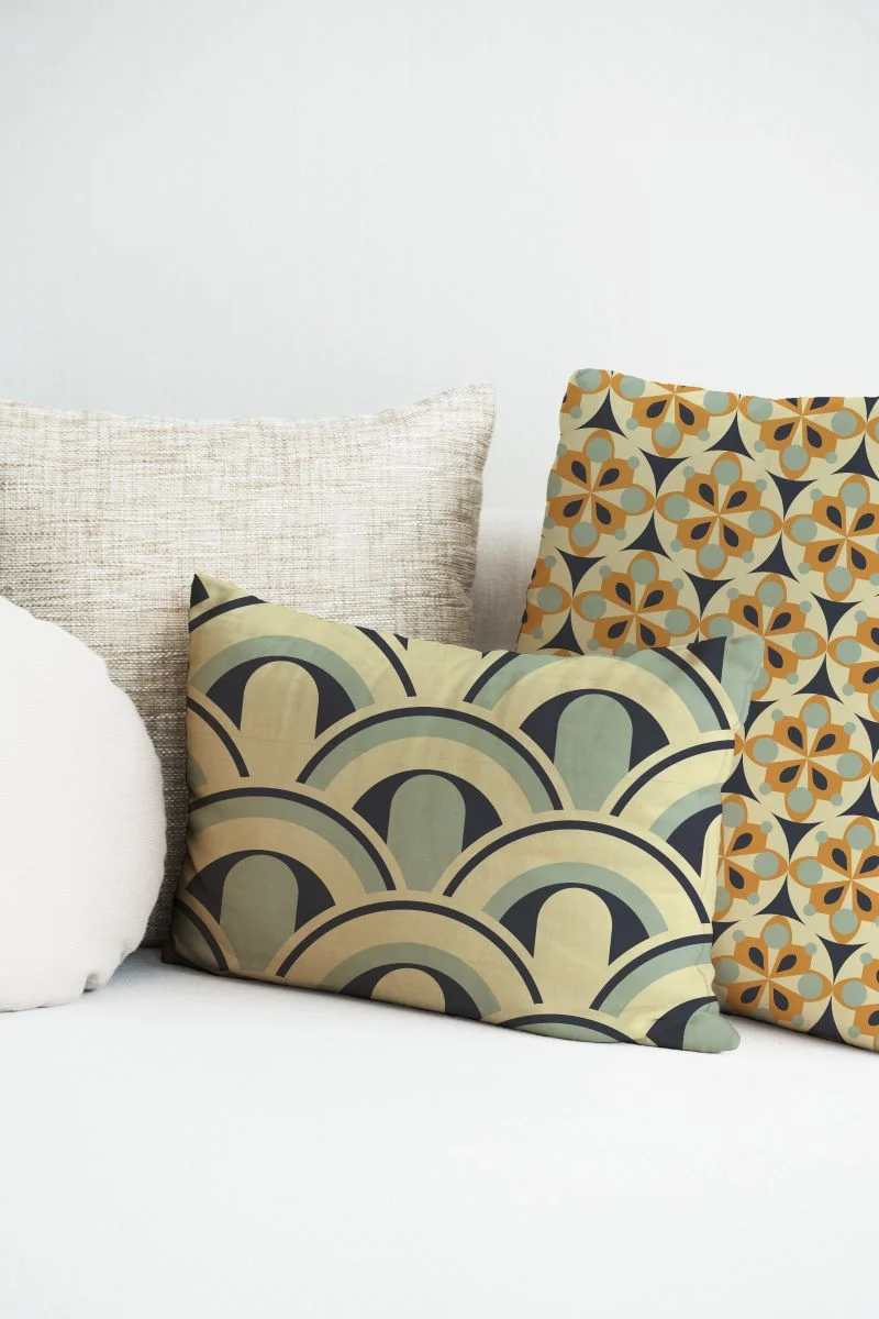 Deux housses de coussin rectangulaire Japonais - Fait main - Made in France