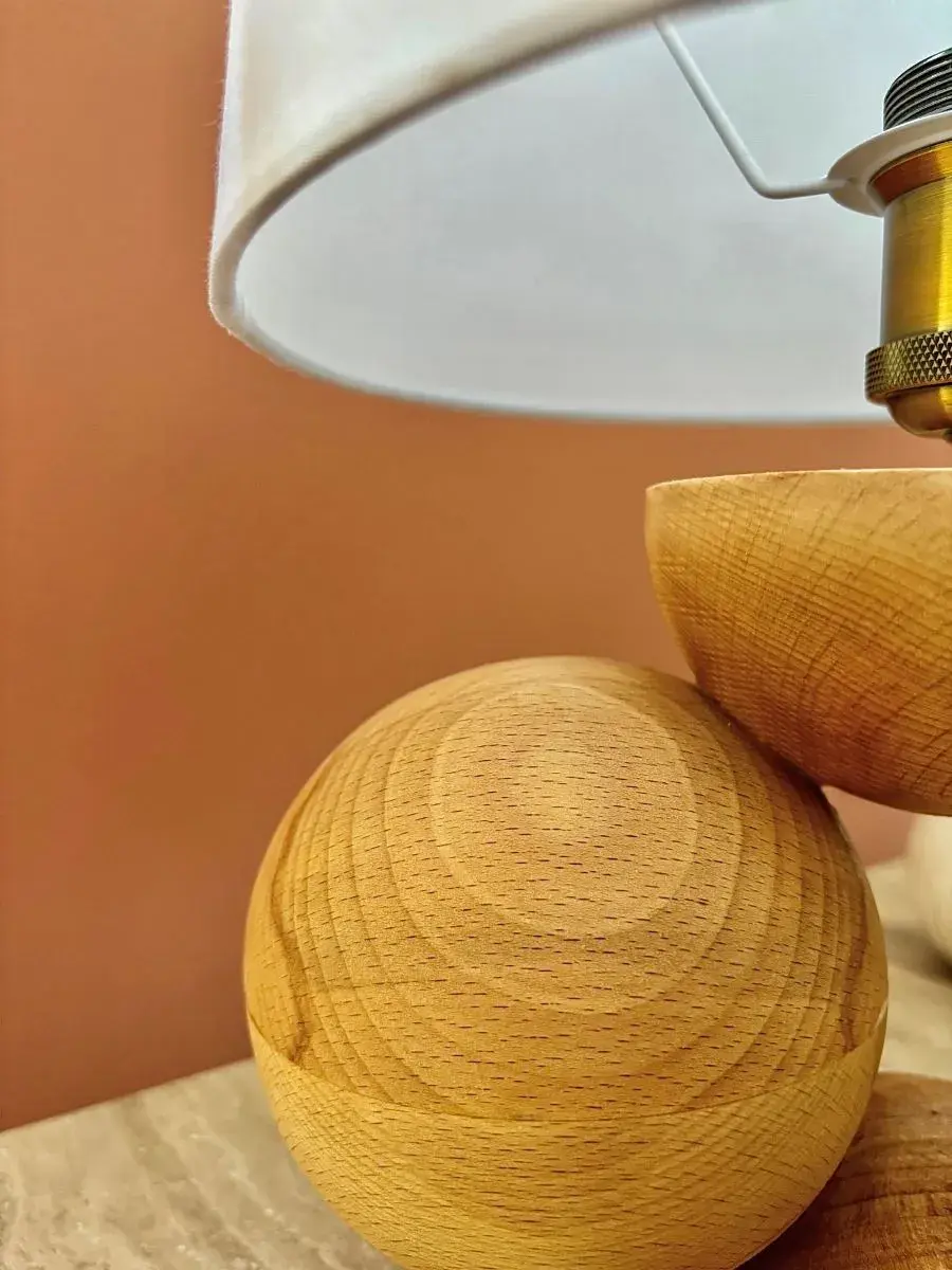 Miniature : Lampe de table - Lampe en bois - Luminaire - Deco salon - Deco bois - Lampe de chambre