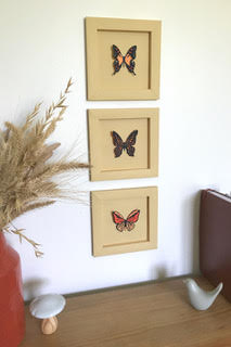 Cadre murale papillon - Décoration murale - Fait main - Made in France - Décorations intérieur