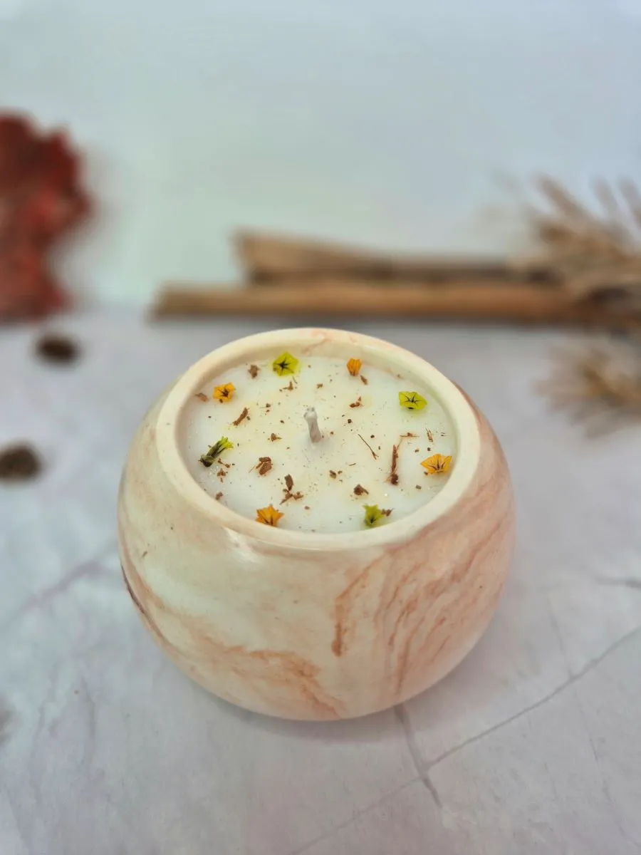 Bougie parfumée Bois de Santal – Évasion et sérénité - Fait main