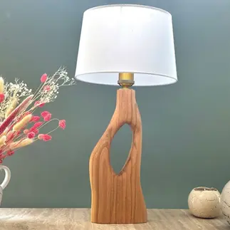 Lampe de chevet - Lampe de table en bois - Luminaire en bois - Fait main - Made in France - Décoration intérieur