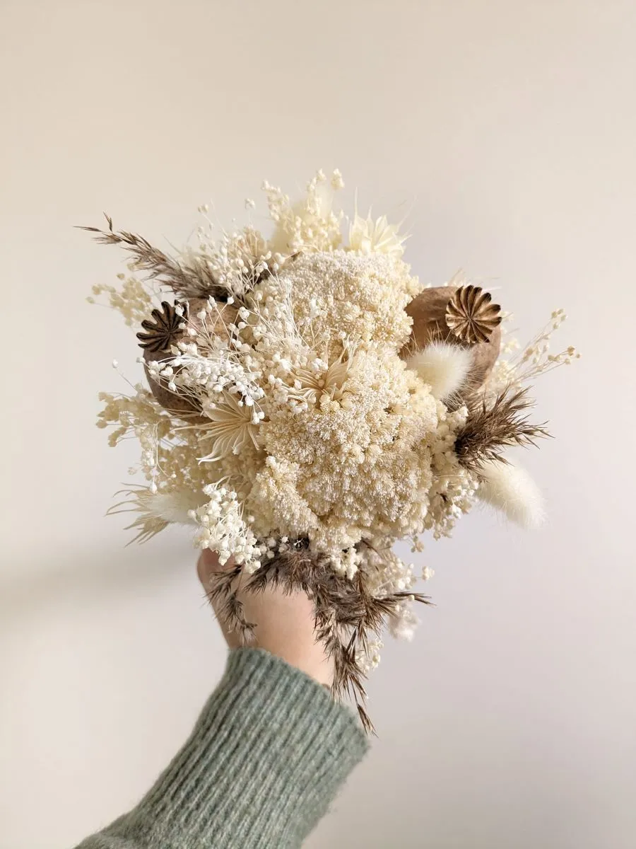 SUZON | Bouquet de Fleurs Séchées aux Nuances Audacieuses et Délicates - Décoration intérieur