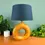 Miniature : Lampe a poser - Deco table - Deco chambre - Deco salon - Abat jour bleu marine