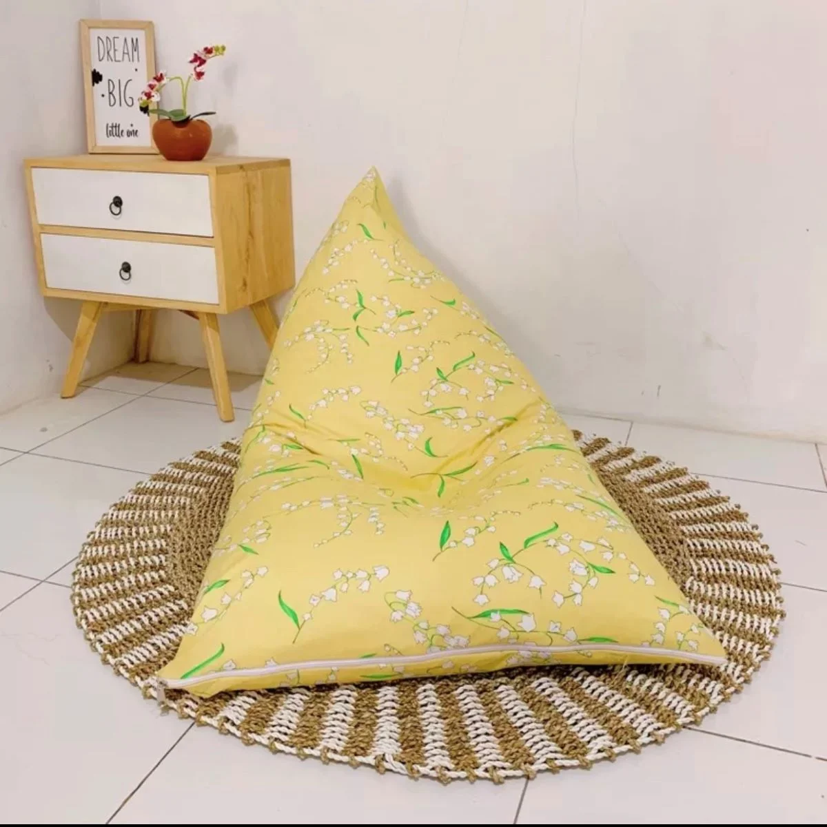 Grand pouf - Déco salon - Déco chambre - Décoration intérieur - Fait main - Made in bali