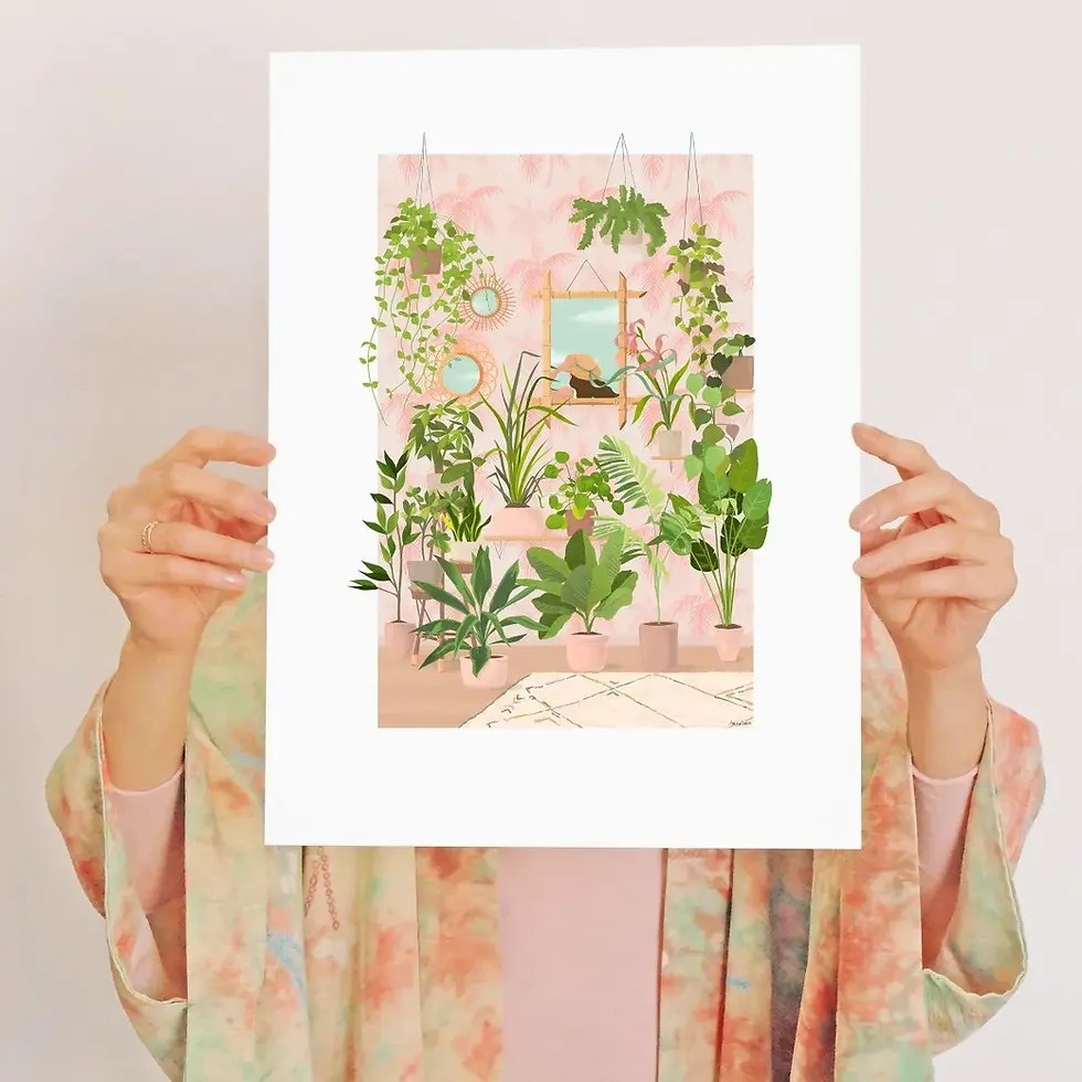 Affiche décorative - Décoration artsanale - Fait main - Made in France - Déco bohème