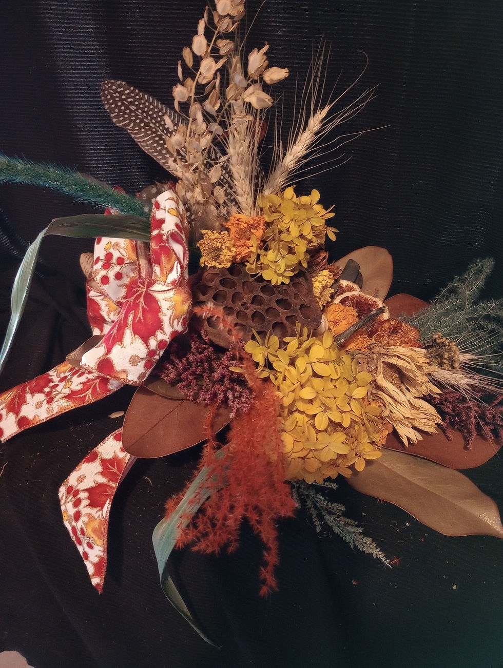 Dried Flower Filled Cornucopia