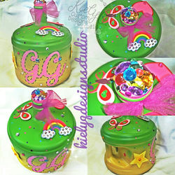 HandPainted & Adorned Penny Bank