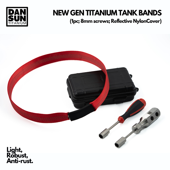 Thumbnail: Titanium Tank Band - New Gen (1pc; 8mm screw; reflective nylon)