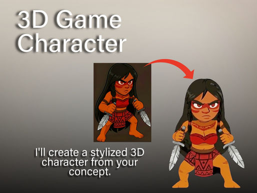 Nossa Loja de personagem Low Poly 3D