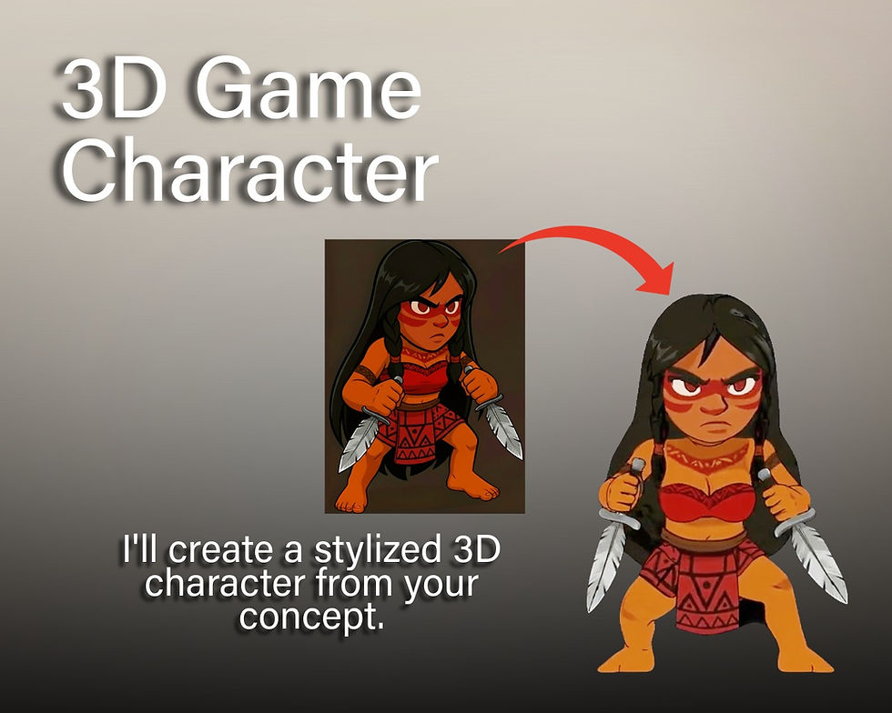 Nossa Loja de personagem Low Poly 3D