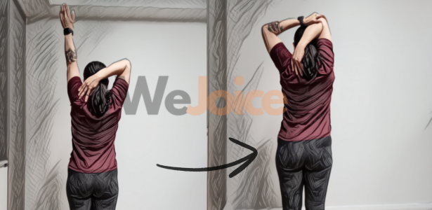 Triceps stretch for seniors