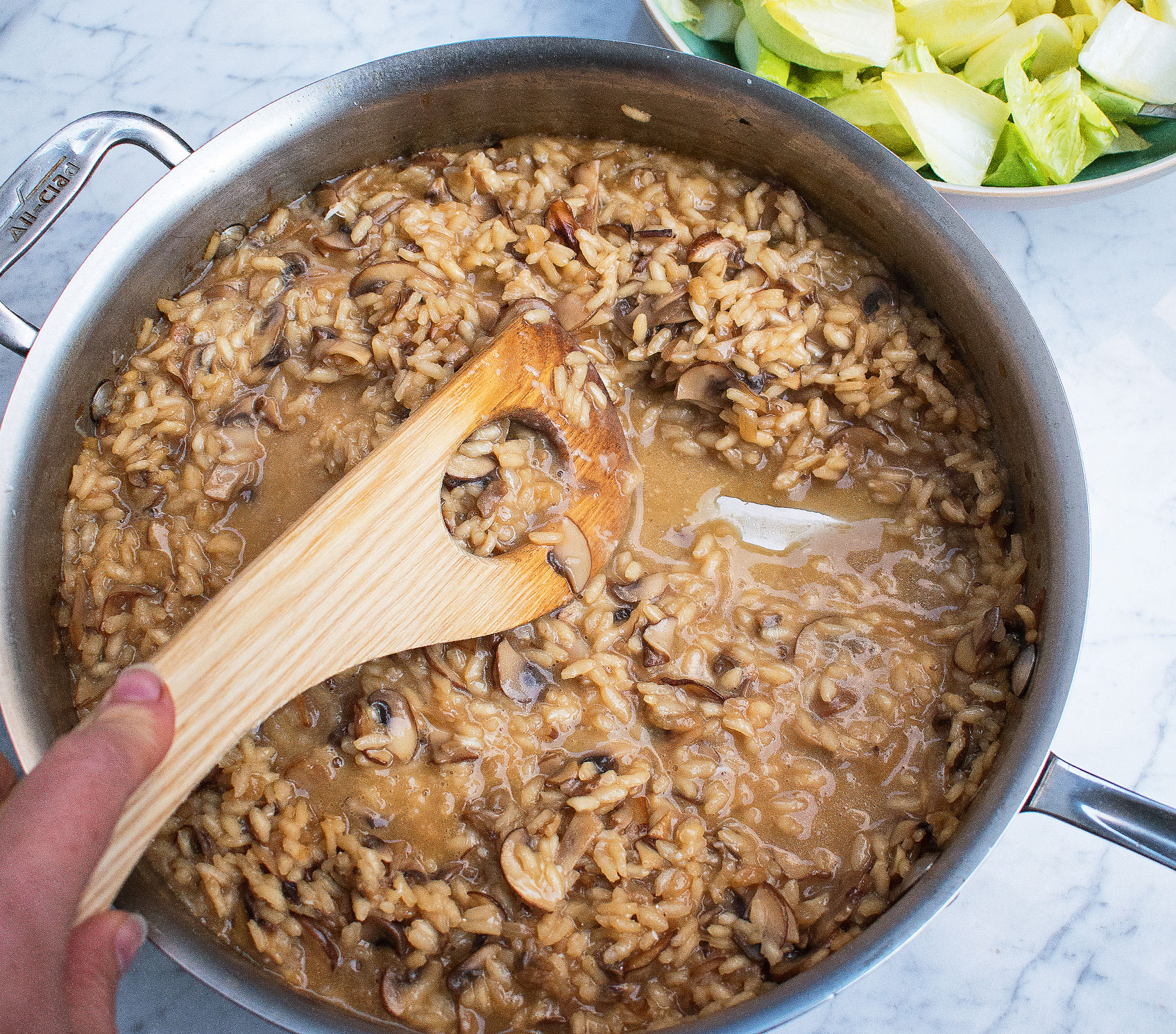 Chestnut mushroom and porcini risotto