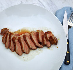 Pan fried duck breast